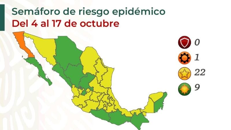 Tabasco pasa a semáforo epidemiológico amarillo