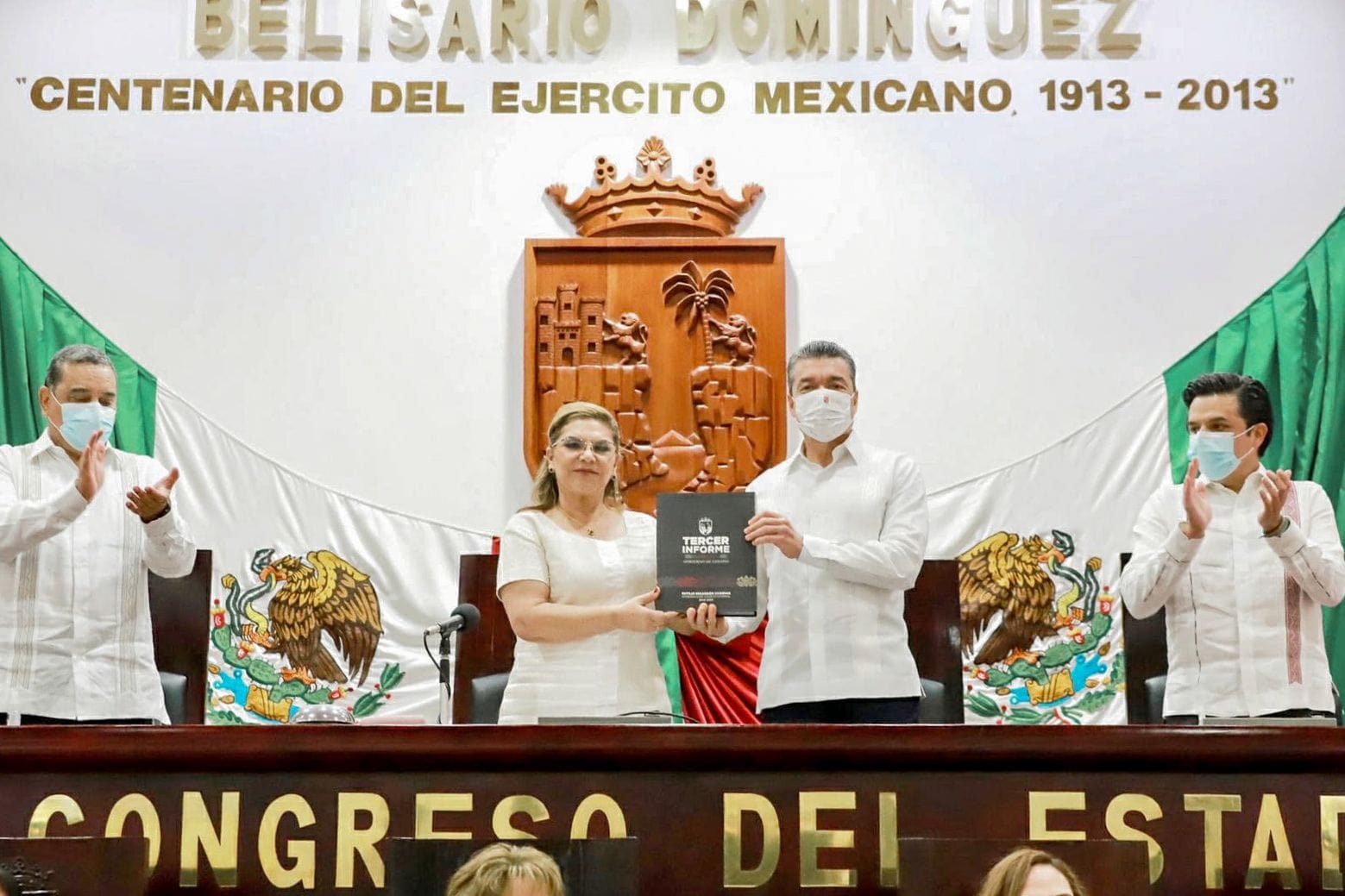 Rutilio Escandón entrega su tercer informe de gobierno