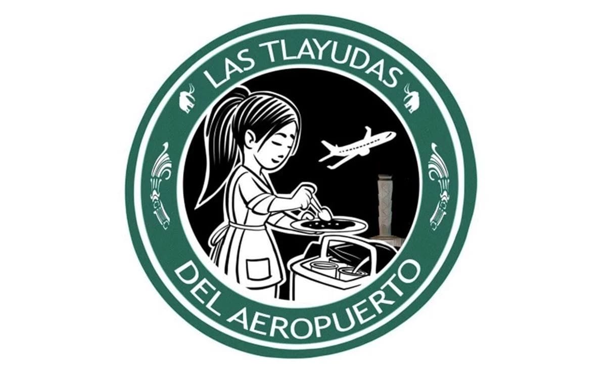 ¿Starbucks? ¡No! Es el nuevo logo de "Tlayudas del Aeropuerto"