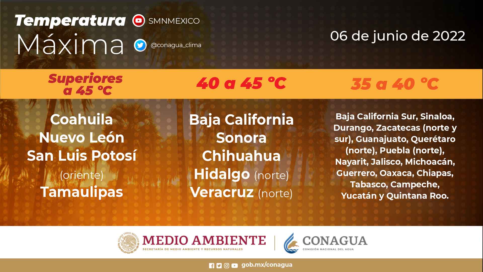 Temperaturas de hasta 40°C en Tabasco, Yucatán y Quintana Roo