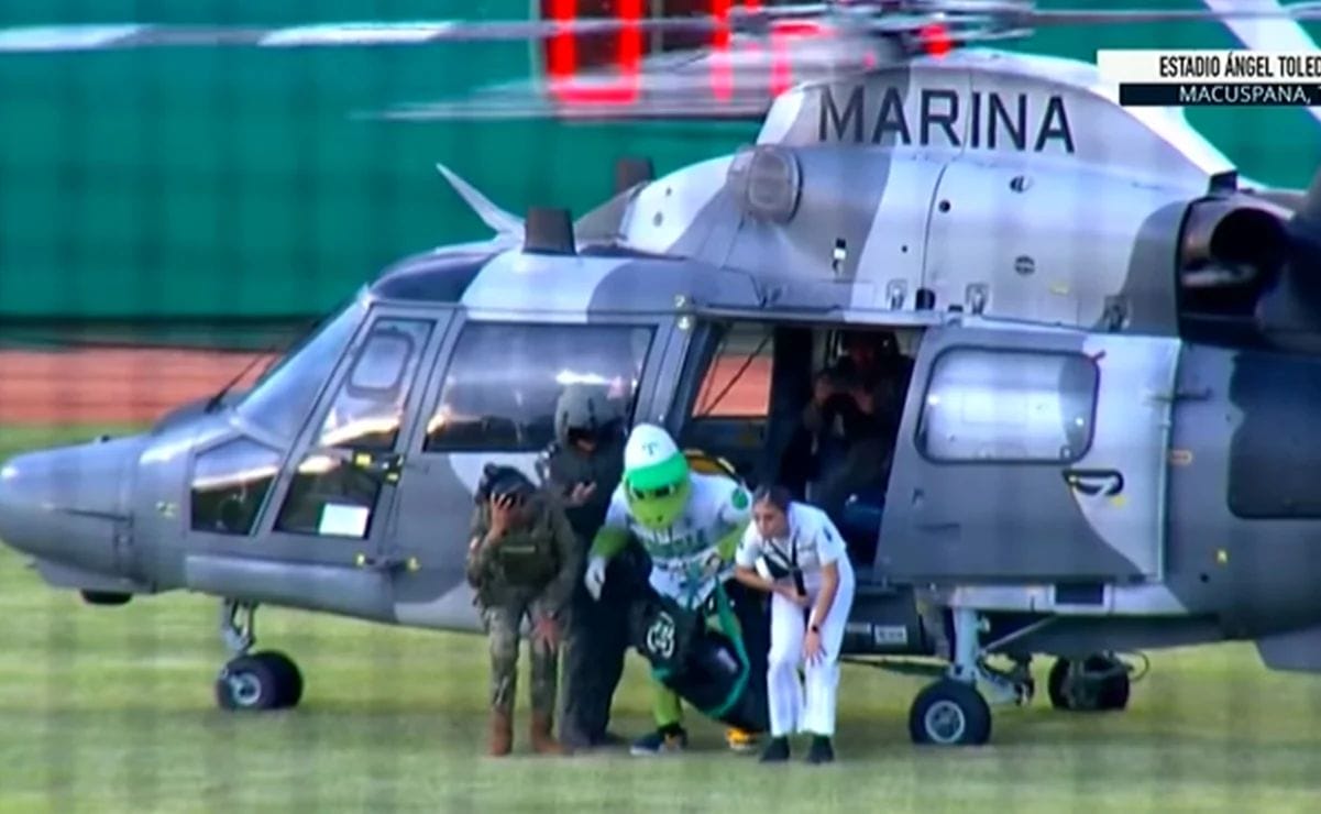 Usan helicóptero de la Marina para trasladar a "Pochi", mascota del equipo de beisbol Olmecas de Tabasco