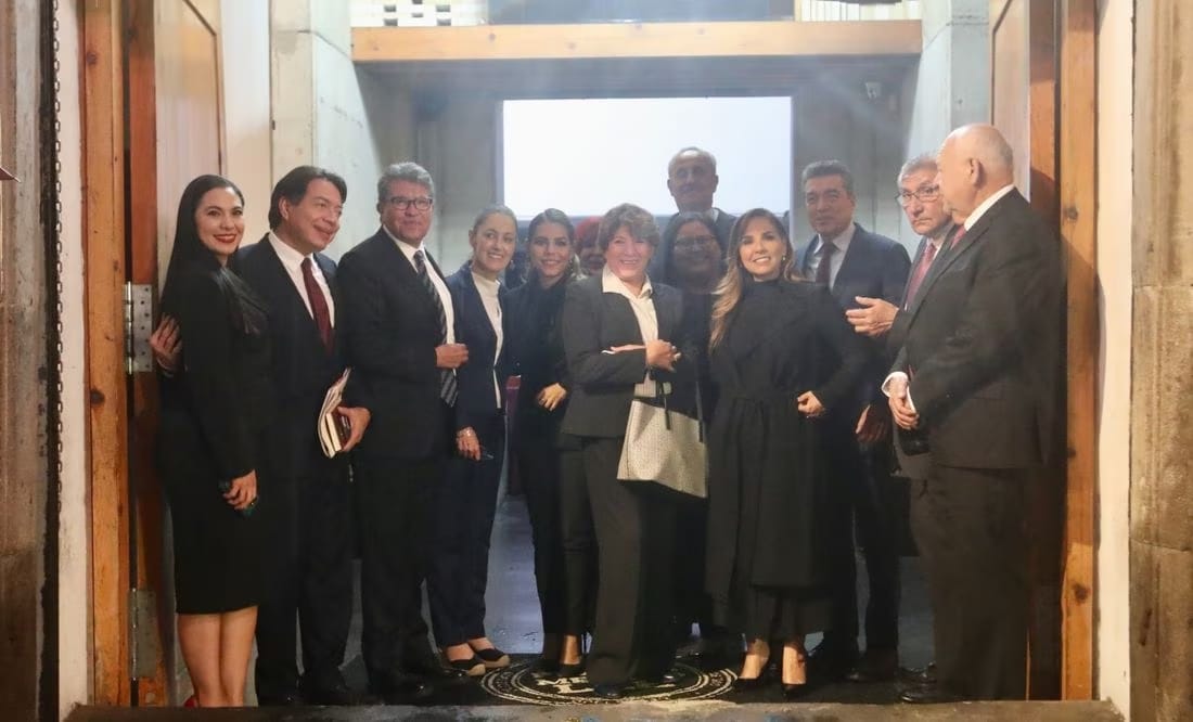 Morena: noche de lluvia, cena de corcholatas y festejo por la histórica victoria de Delfina en el Edomex