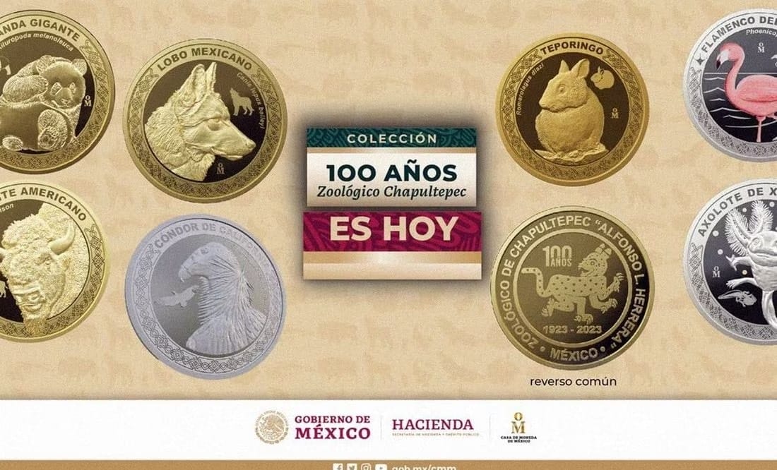 ¿Cómo son las monedas del Zoológico de Chapultepec? Estos son los animales de la colección
