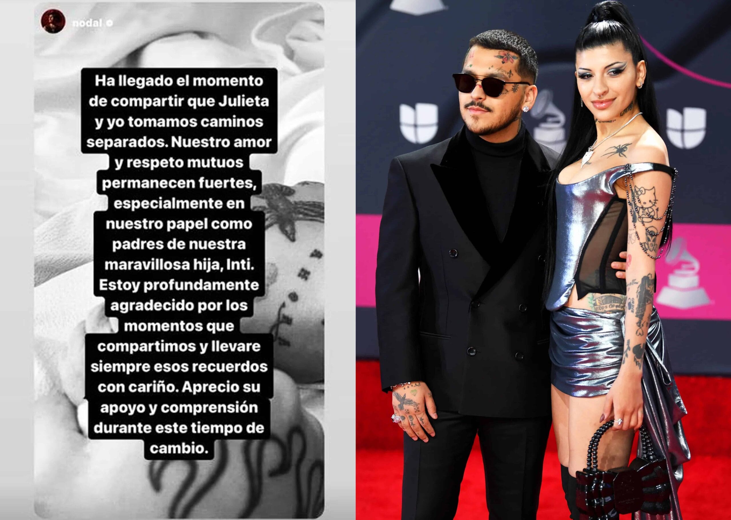 Christian Nodal y Cazzu Anuncian su Separación: "Julieta y Yo Tomamos Caminos Separados"