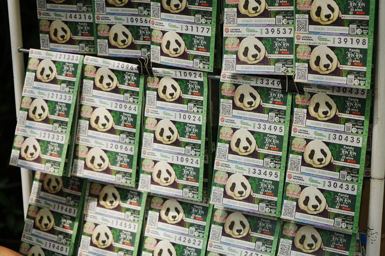 CDMX celebra los 35 años de Xin Xin con billete conmemorativo de la Lotería Nacional